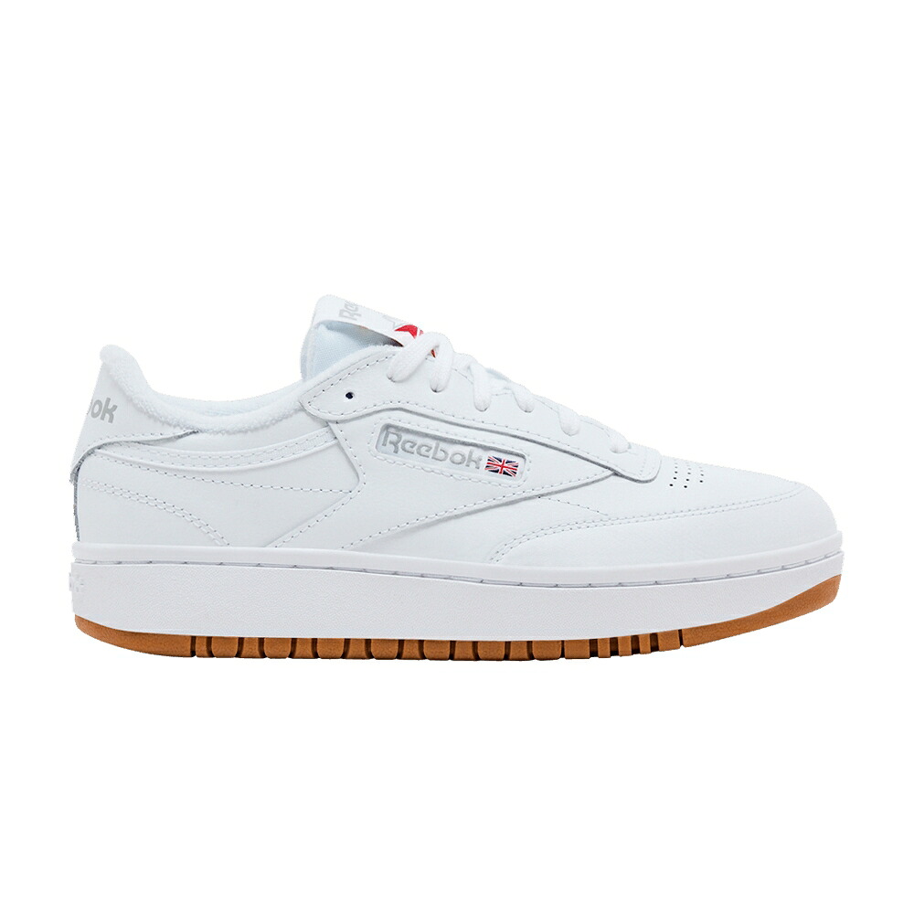 リーボック 野球クラブ 白いこと 白いこと 思われ人 \u0027WHITE GUM\u0027 スニーカー レディース REEBOK WMNS CLUB C DOUBLE / WHITE RUBBER GUM WHITE