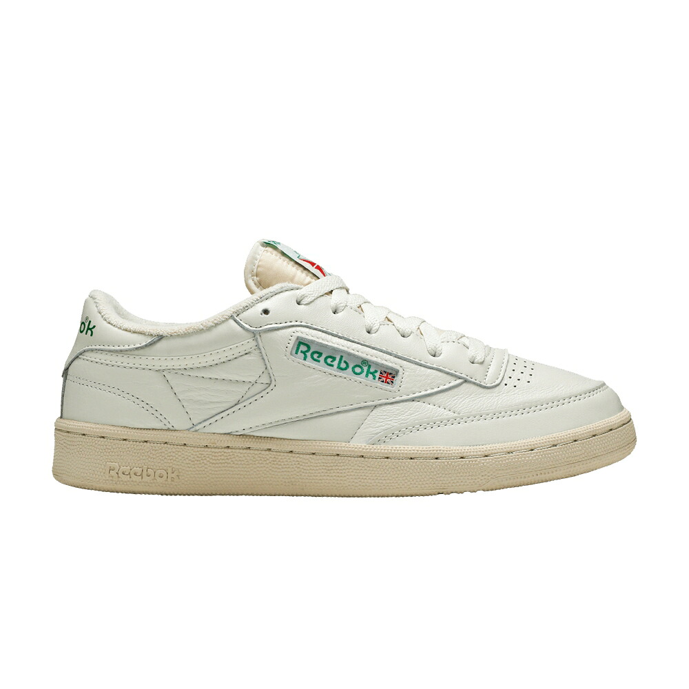 リーボック 野球クラブ ビンテージ ヴィンテージ 緑 緑であること \u0027CHALK\u0027 スニーカー メンズ REEBOK CLUB C 85 VINTAGE / CHALK PAPERWHITE GLEN GREEN