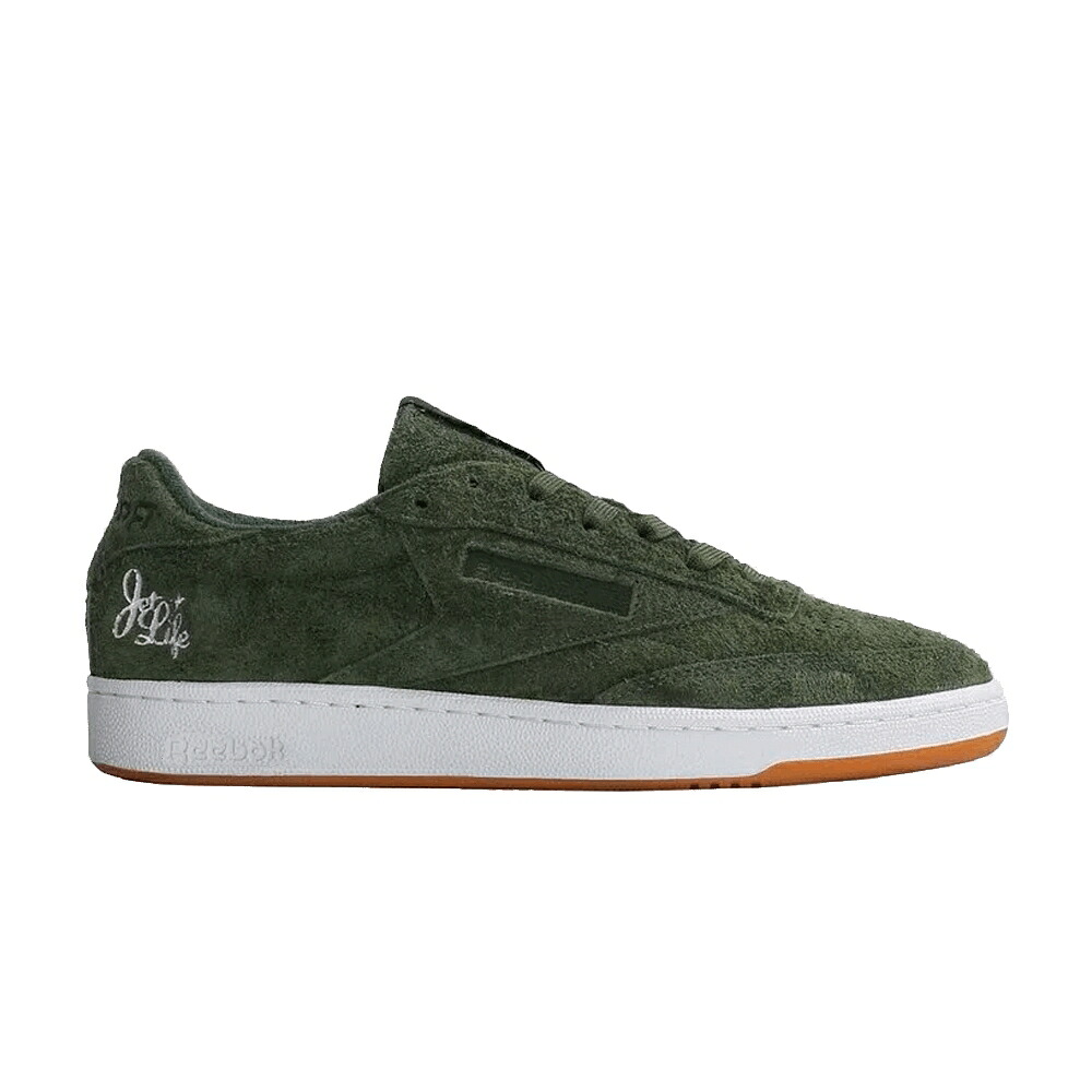 リーボック 野球クラブ 緑 緑であること 白いこと 白いこと CURREN$Y \u0027JET LIFE\u0027 スニーカー メンズ REEBOK X CLUB C 85 / PRIMAL GREEN WHITE
