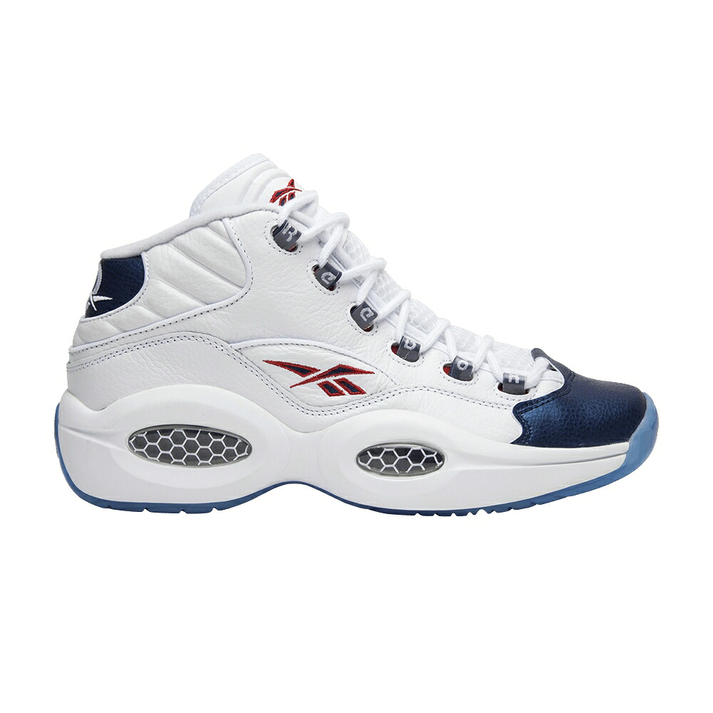 リーボック クエスチョン ミッド 白色 ホワイト 紺色 ネイビー 赤 レッド クエスチョンミッド 'BLUE TOE' スニーカー メンズ REEBOK QUESTION MID 2016 / WHITE PEARLIZED NAVY RED