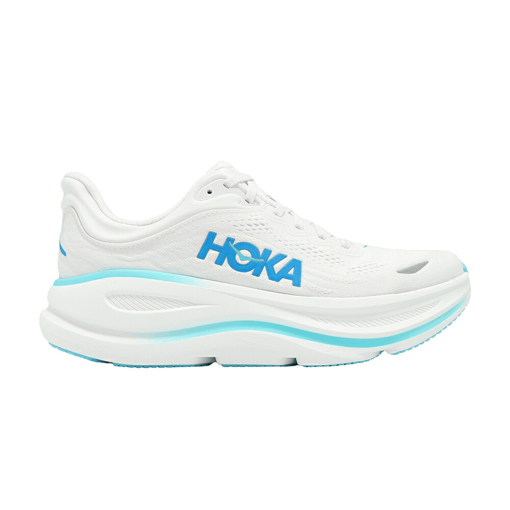 白いこと 白いこと 青味 青味 \u0027WHITE BLUE\u0027 スニーカー メンズ HOKA BONDI 9 / WHITE BLUE