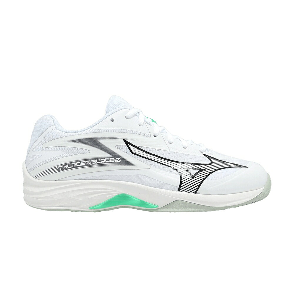 ミズノ サンダー 黒いこと 黒いこと 白いこと 白いこと \u0027WHITE EMERALD\u0027 スニーカー メンズ MIZUNO THUNDER BLADE Z BLACK FROZEN / WHITE BLACK FROZEN EMERALD
