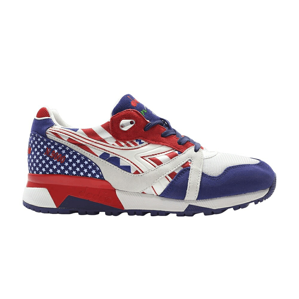 ディアドラ 白色 ホワイト 紺色 ネイビー スニーカー メンズ DIADORA N9000 FLAG 2 / WHITE SALTIRE NAVY