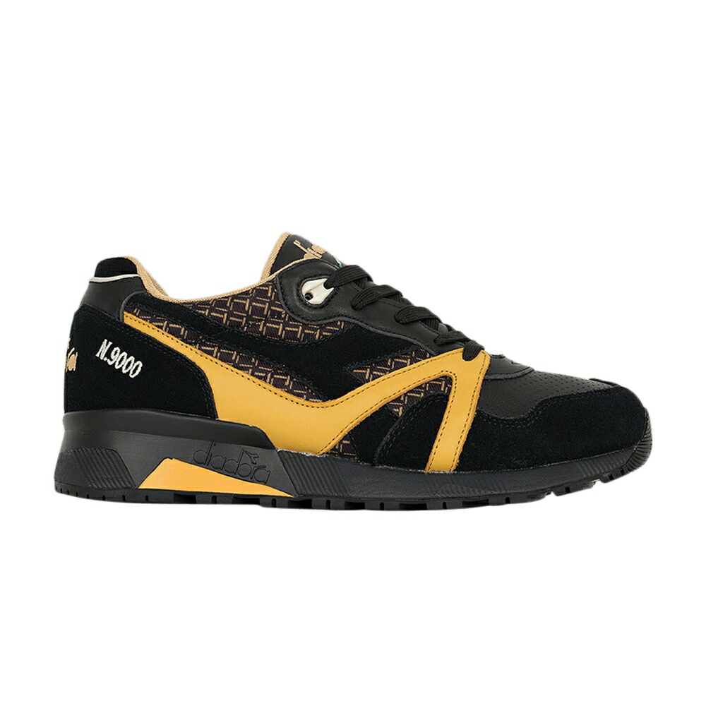 ディアドラ 黒色 ブラック ゴールド 'LITTLE ITALY' スニーカー メンズ DIADORA N9000 / BLACK GOLD｜スニケス