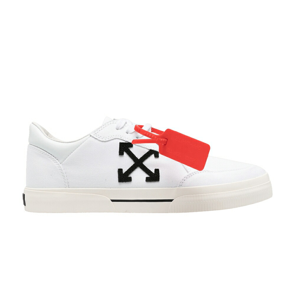 オフホワイト 白色 ホワイト 'WHITE BLACK' スニーカー メンズ OFF-WHITE NEW LOW VULCANIZED 2024 / WHITE