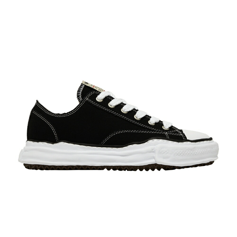 住み家 ミハラヤスヒロ 黒いこと 黒いこと 白いこと 白いこと \u0027BLACK\u0027 スニーカー メンズ MAISON MIHARA YASUHIRO MAISON MIHARA YASUHIRO PETERSON OG SOLE CANVAS LOW / BLACK WHITE