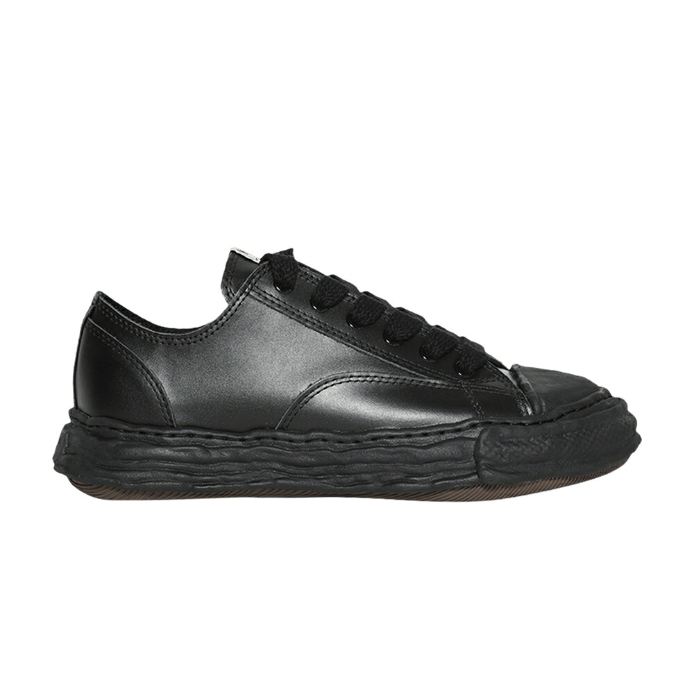 棲み家 ミハラヤスヒロ なめし革 黒いこと 黒いこと \u0027TRIPLE BLACK\u0027 スニーカー メンズ MAISON MIHARA YASUHIRO MAISON MIHARA YASUHIRO PETERSON OG SOLE LEATHER LOW / BLACK BLACK