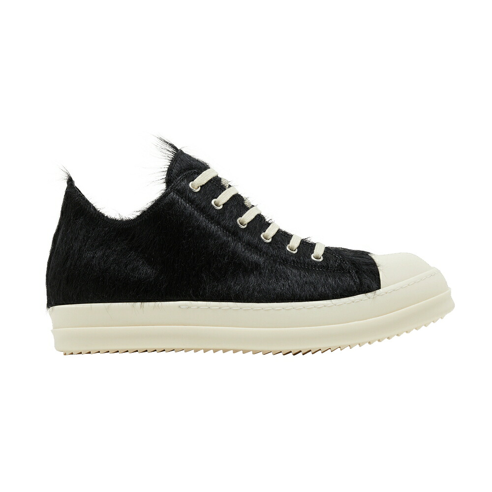 リックオウエンス 黒色 ブラック 'BLACK MILK' スニーカー メンズ RICK OWENS RICK OWENS LIDO RUNWAY LOW / BLACK MILK MILK