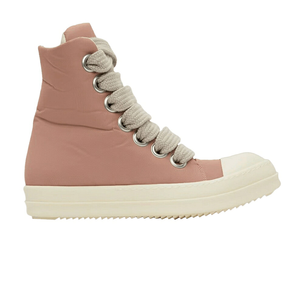 リックオウエンス ジャンボ ハイ ピンク パール 'DARK MILK' スニーカー メンズ RICK OWENS RICK OWENS LIDO DRKSHDW JUMBO LACE PUFFER HIGH PINK / DARK PINK PEARL MILK MILK