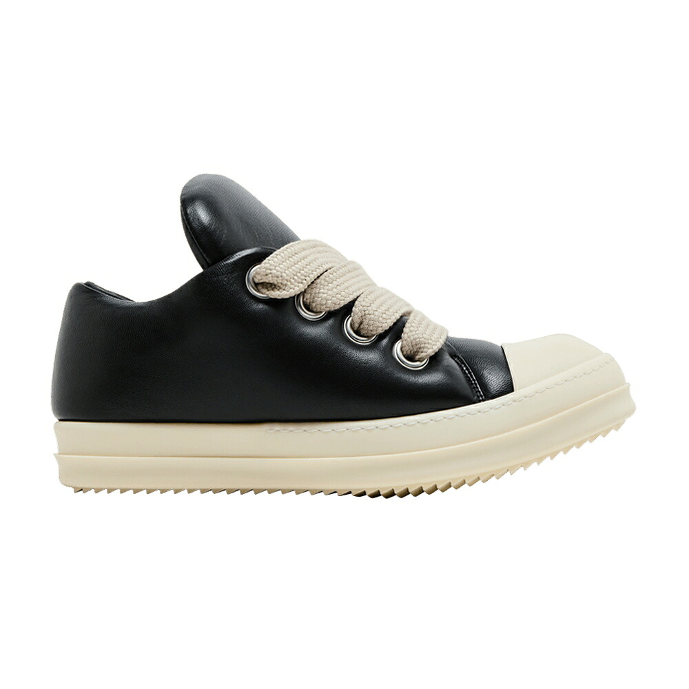 リックオウエンス ジャンボ 黒色 ブラック 'BLACK MILK' スニーカー メンズ RICK OWENS RICK OWENS HOLLYWOOD JUMBO LACED LOW / BLACK MILK MILK