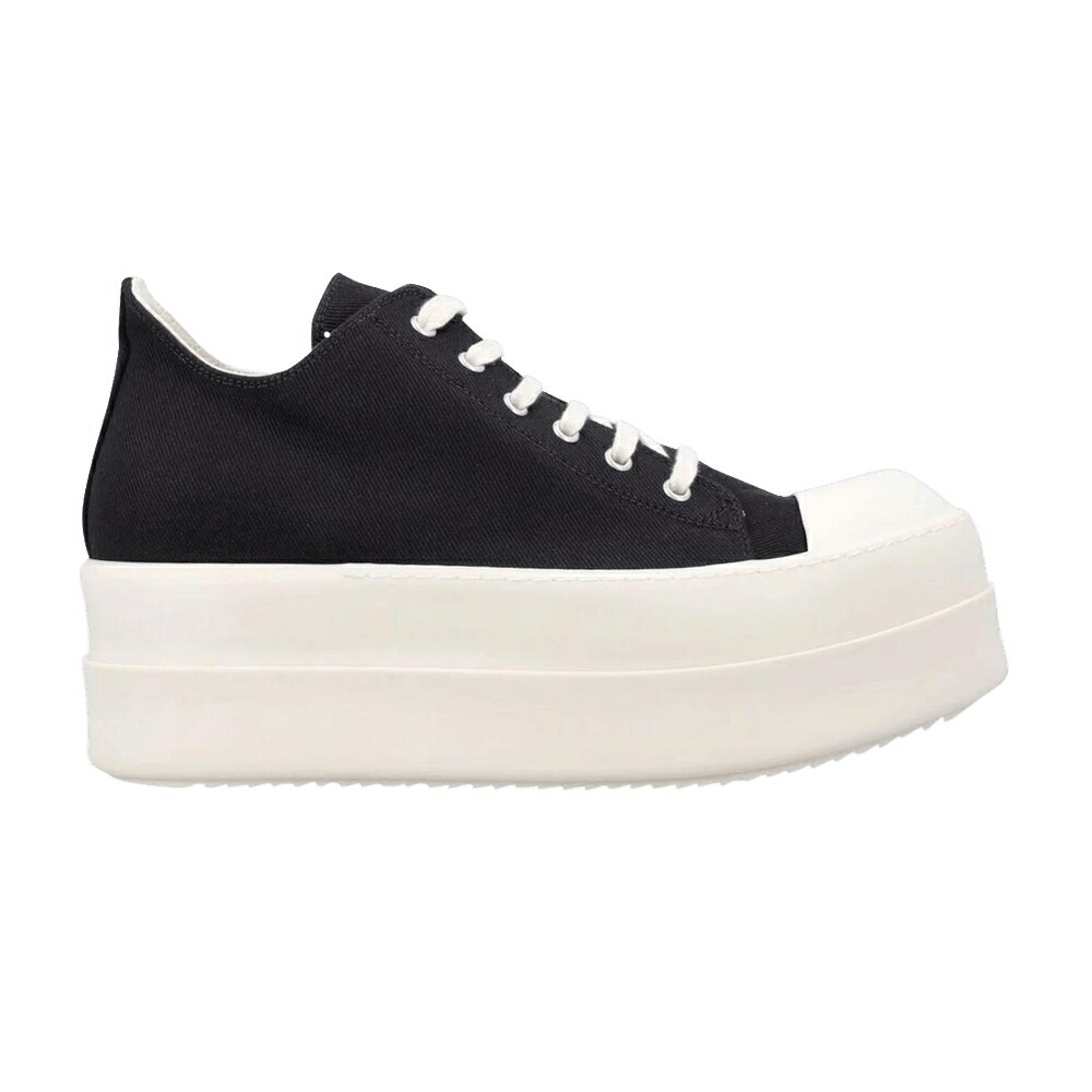 リックオウエンス 黒色 ブラック 'BLACK MILK' スニーカー メンズ RICK OWENS RICK OWENS DRKSHDW DOUBLE BUMPER LOW / BLACK MILK MILK