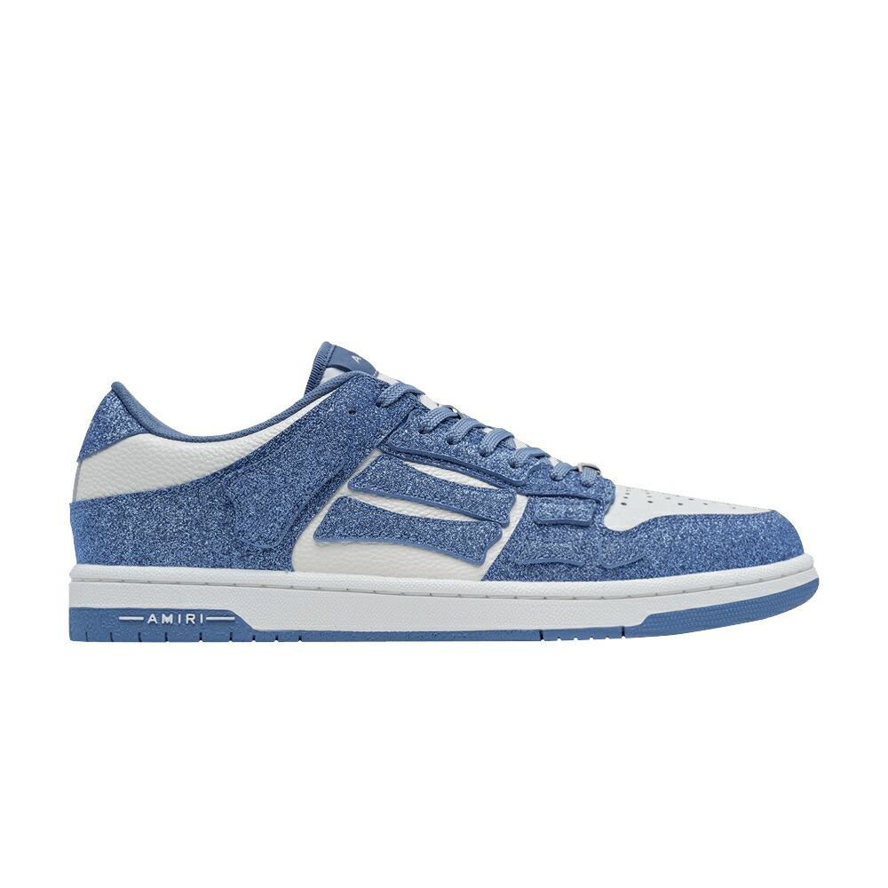 アミリ 白色 ホワイト 青色 ブルー 'SHIMMER BLUE' スニーカー メンズ AMIRI SKEL TOP LOW - / WHITE BLUE