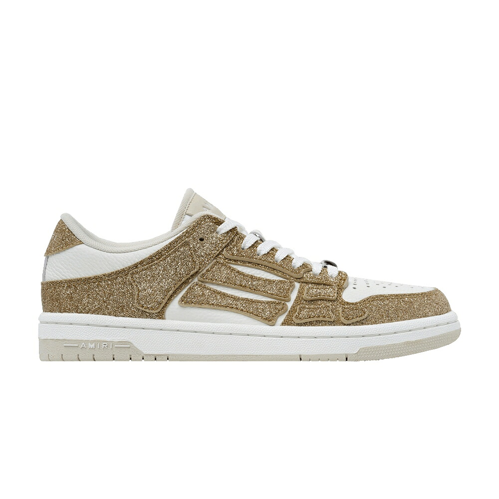 アミリ 白いこと 白いこと ゴールド \u0027SHIMMER GOLD\u0027 スニーカー レディース AMIRI WMNS SKEL TOP LOW - / WHITE GOLD