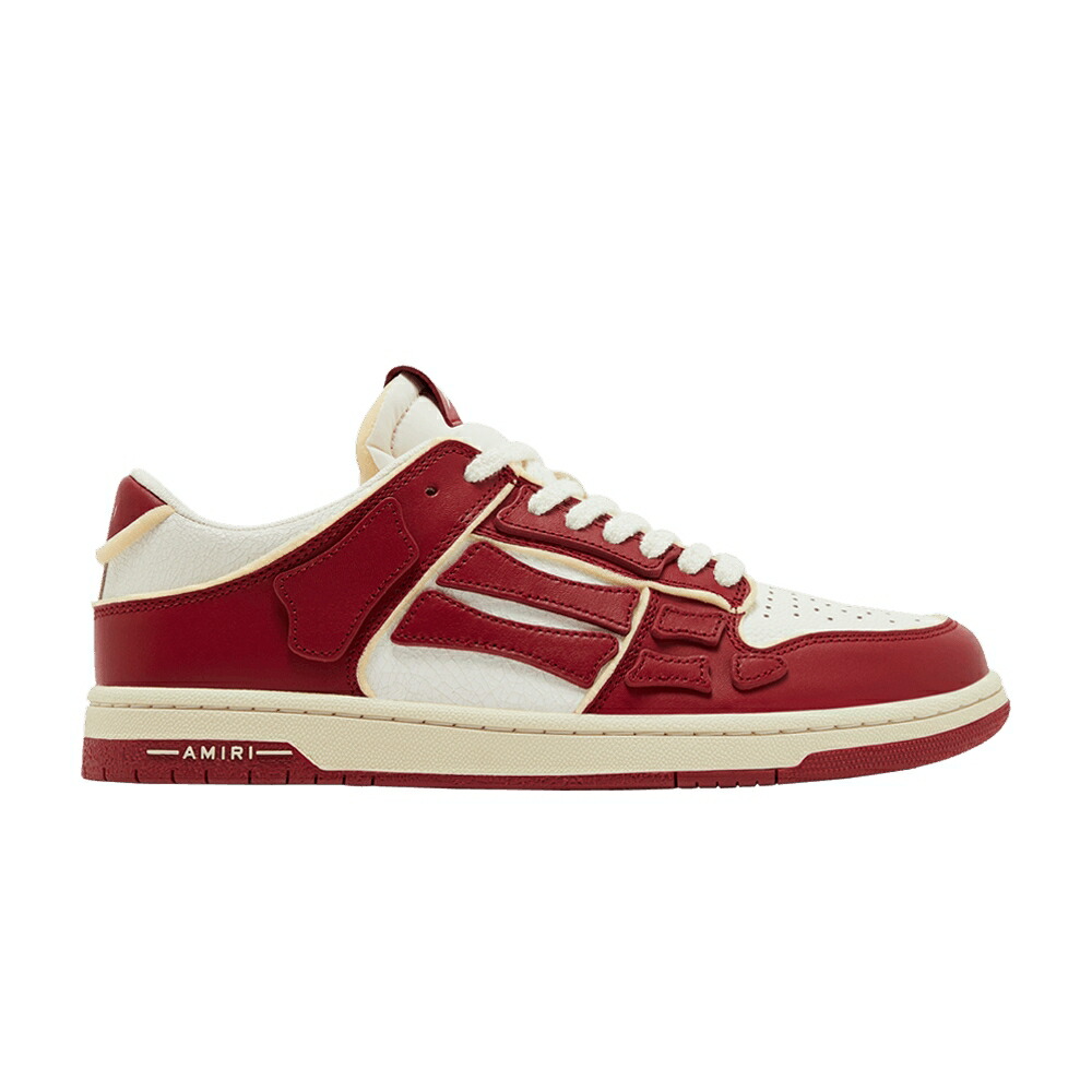 アミリ 赤 レッド 白色 ホワイト COLLEGIATE WHITE スニーカー メンズ AMIRI SKEL TOP LOW - RED / RED WHITE