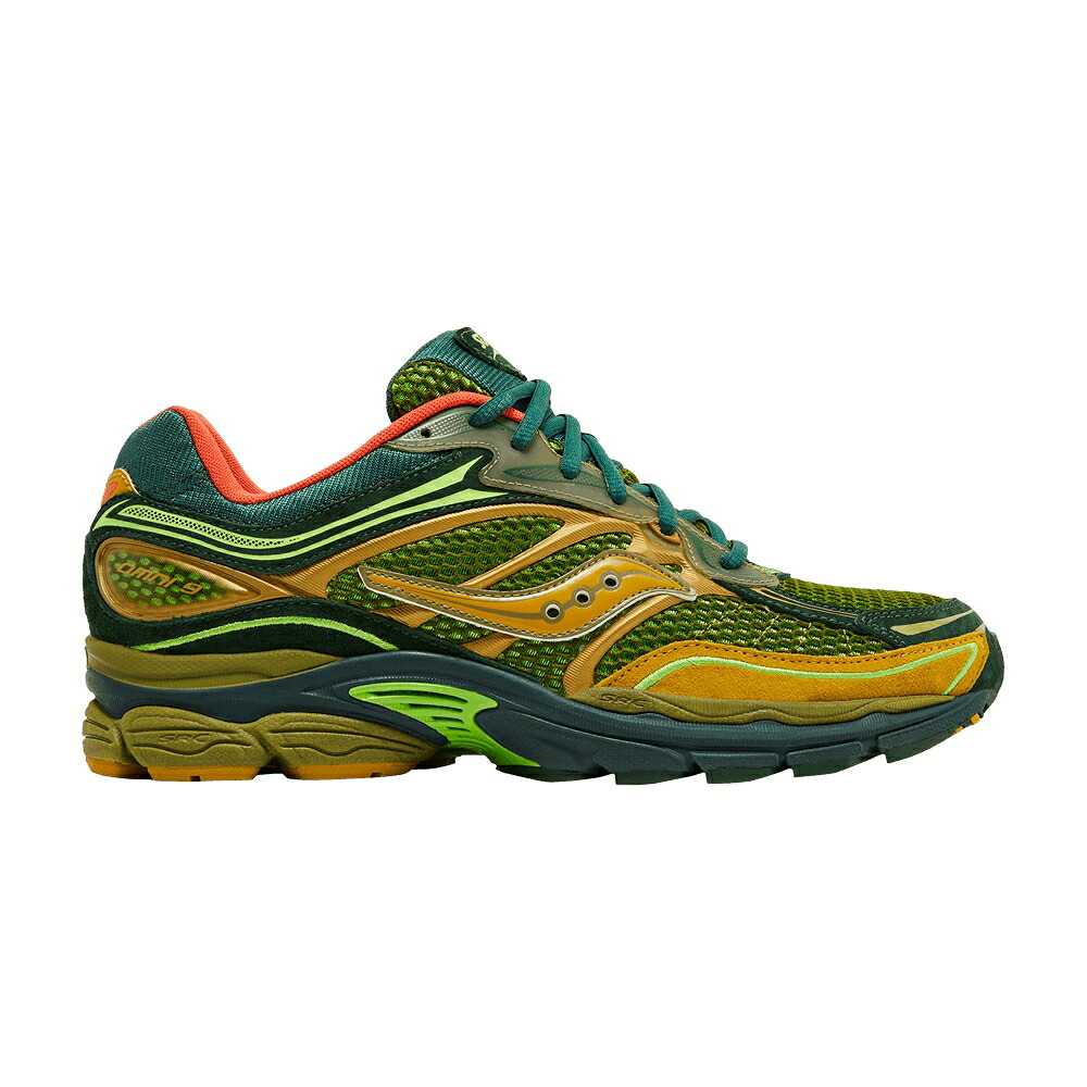 サッカニー 緑 緑であること 橙 オレンジ色 \u0027NATURE DOES\u0027 スニーカー メンズ SAUCONY STARCOW X PROGRID OMNI 9 ACTS, MAN / GREEN ORANGE スニーカー-靴