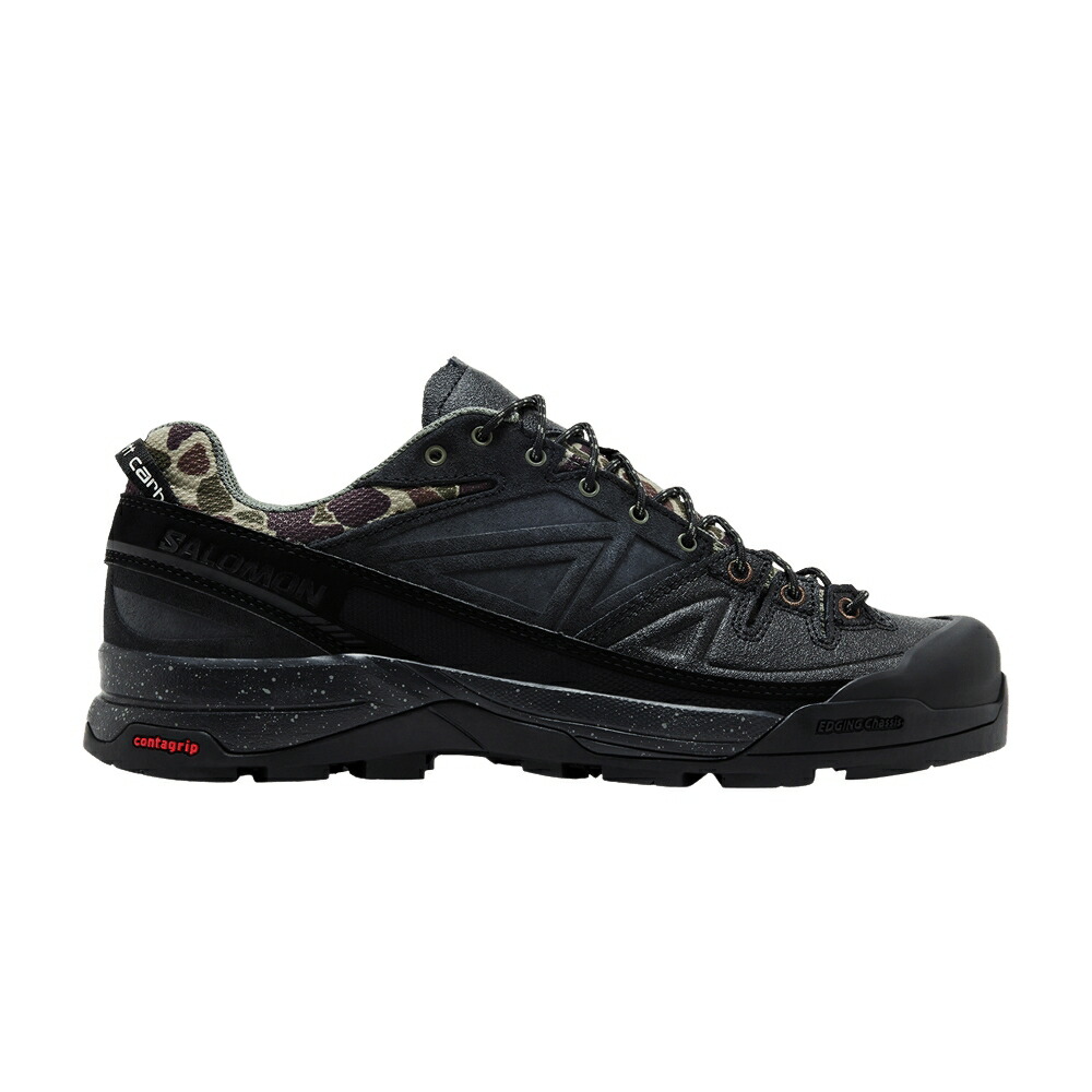 サロモン 黒色 ブラック 'BLACK CAMO' スニーカー メンズ SALOMON CARHARTT WIP X X-ALP / BLACK