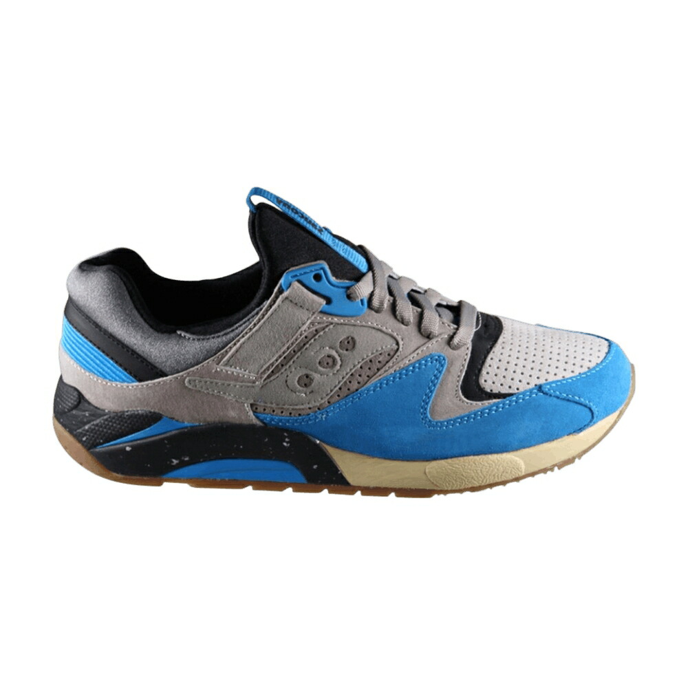 サッカニー 灰色 グレー グレイ 青色 ブルー 黒色 ブラック スニーカー メンズ SAUCONY GRID 9000 / GRAY BLUE BLACK