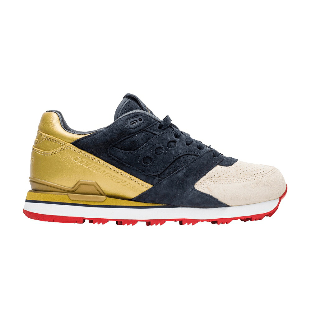 サッカニー 紺色 ネイビー ゴールド 'THE JACKSON' スニーカー メンズ SAUCONY POLITICS X COURAGEOUS / NAVY GOLD｜スニケス 49,620円