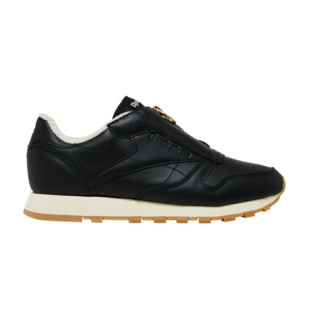 リーボック クラシック レザー 黒色 ブラック メタル スニーカー レディース REEBOK WMNS CLASSIC LEATHER ZIP / BLACK CHALK SLEEK METAL