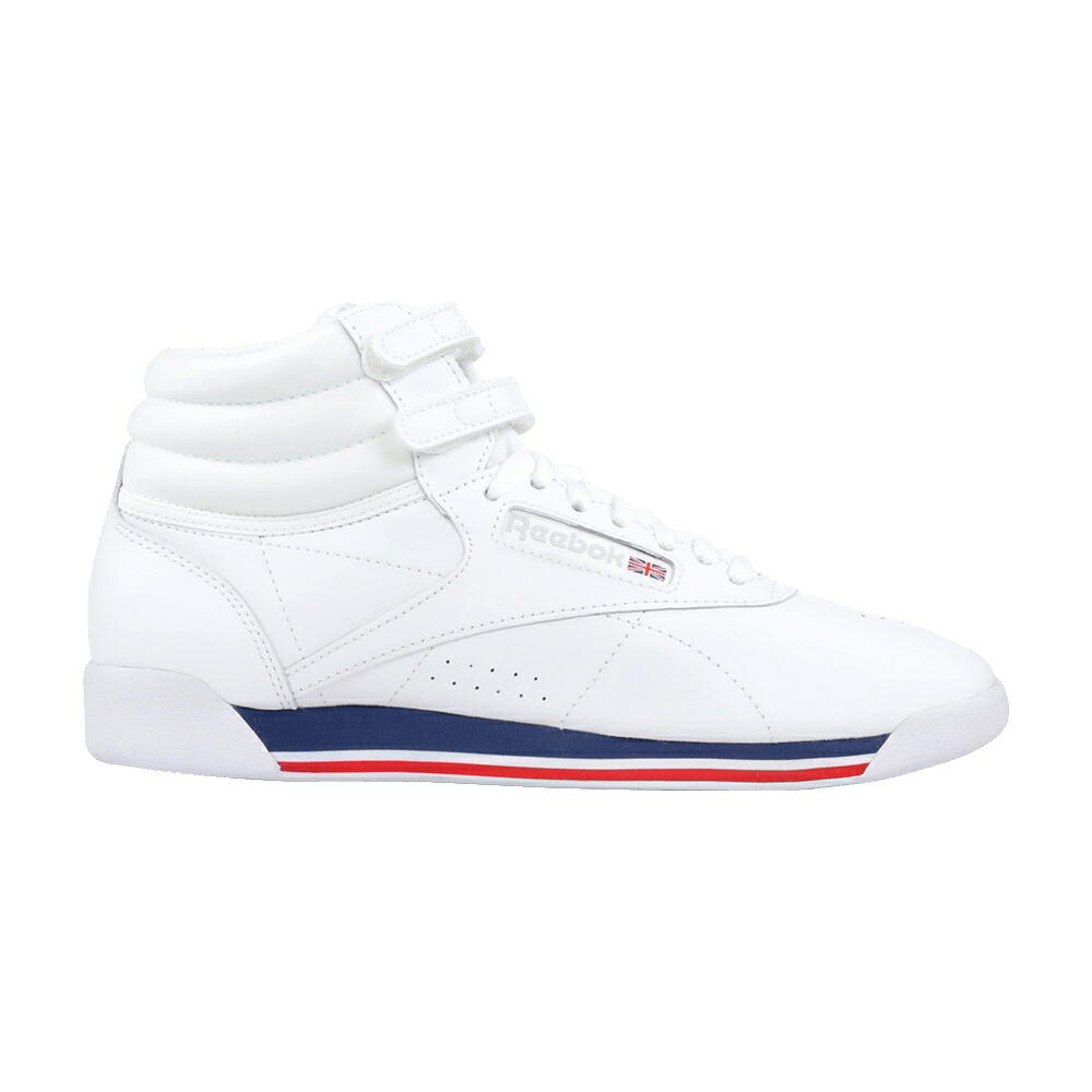 リーボック フリースタイル 白色 ホワイト 青色 ブルー 赤 レッド スニーカー レディース REEBOK WMNS FREESTYLE HI / WHITE BLUE PRIMAL RED GRY