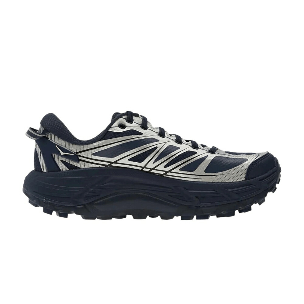 素早さ 紺色 米国海軍 しろがね色 しろがね色 \u0027VARSITY SILVER\u0027 スニーカー メンズ HOKA MAFATE SPEED 2 NAVY / VARSITY NAVY SILVER