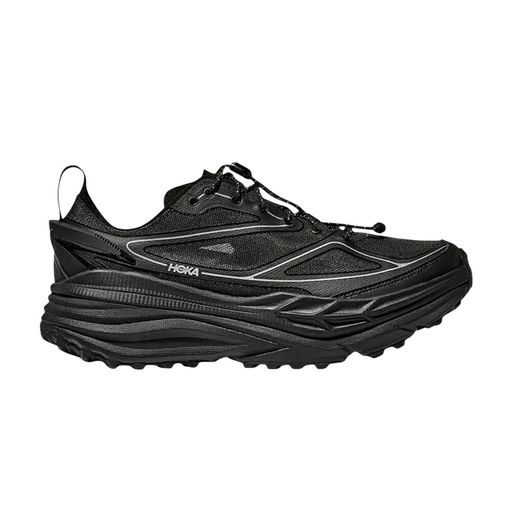 黒色 ブラック 銀色 シルバー BLACK SILVER スニーカー メンズ HOKA STINSON 7 / BLACK SILVER