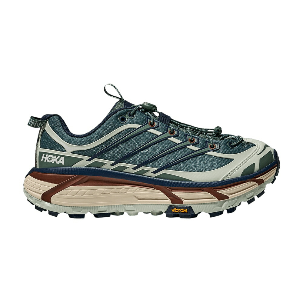 紺色 ネイビー WORDMARK FERN スニーカー メンズ HOKA MAFATE THREE2 - / FERN VARSITY NAVY