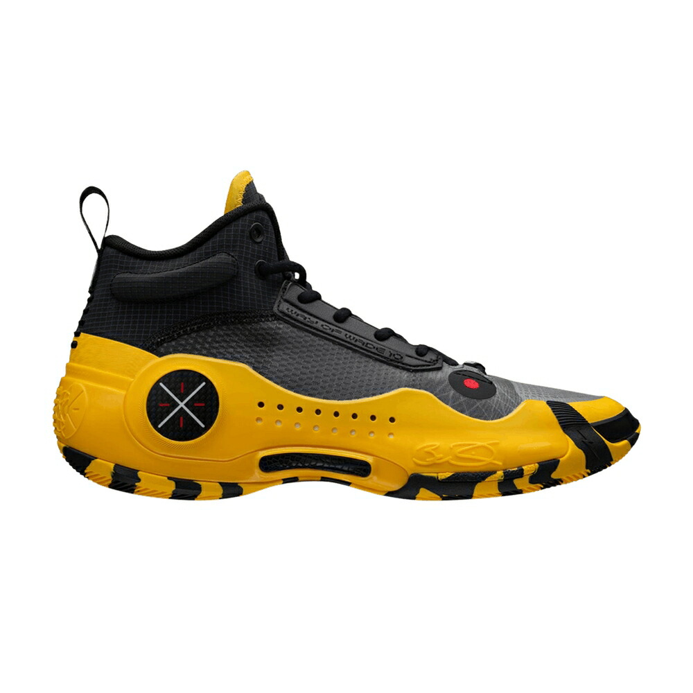 リーニン ウェイド 黒いこと 黒いこと 黄味がかった 黄色 \u0027CAUTION\u0027 スニーカー メンズ LI-NING WAY OF WADE 10 / BLACK YELLOW