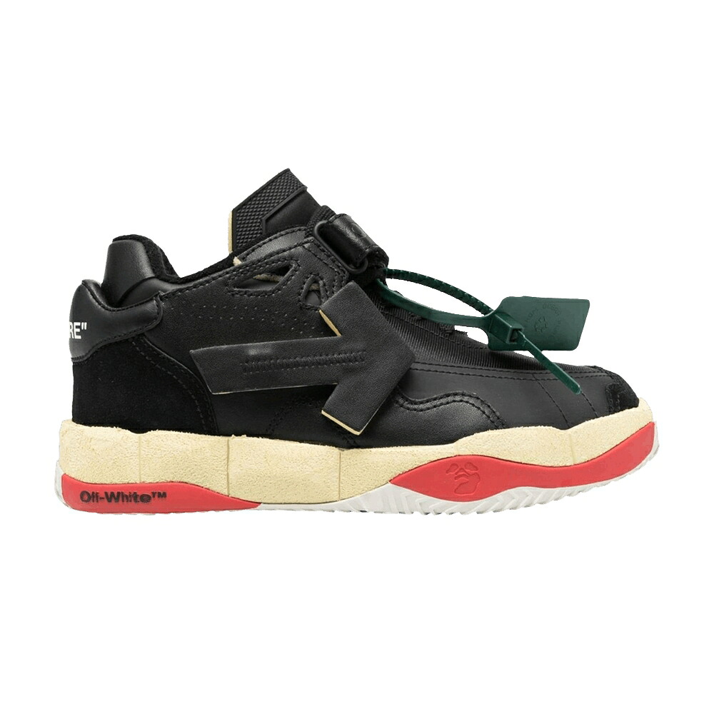 オフホワイト クリーム 黒色 ブラック 'BLACK RED' スニーカー メンズ OFF-WHITE PUZZLE COUTURE LOW CREAM / BLACK MULTI COLOR