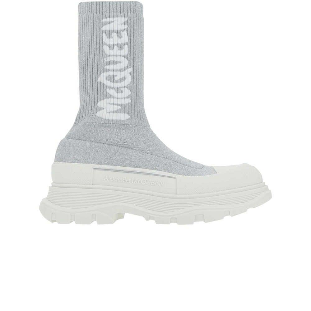 アレキサンダーマックイーン ブーツ 薄墨色 薄墨色 白いこと 白いこと \u0027GREY WHITE\u0027 スニーカー レディース ALEXANDER MCQUEEN ALEXANDER MCQUEEN WMNS TREAD SLICK BOOT / GREY WHITE