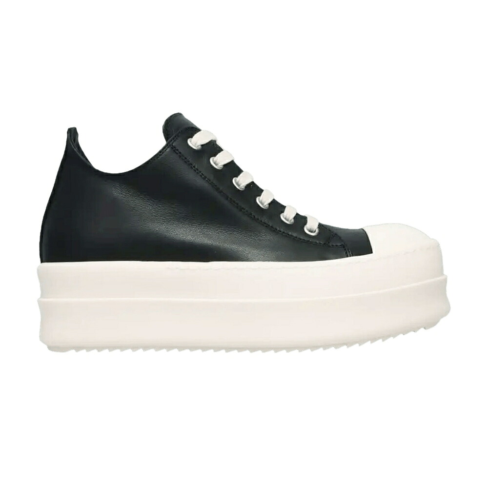 リックオウエンス 黒色 ブラック 'BLACK MILK' スニーカー レディース RICK OWENS RICK OWENS WMNS HOLLYWOOD LOW / BLACK MILK MILK|スニケス