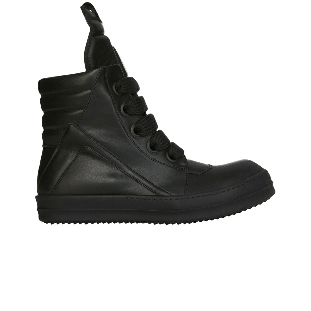 リックオウエンス ジャンボ ハイ 黒色 ブラック 'BLACK' スニーカー メンズ RICK OWENS RICK OWENS LIDO JUMBO LACED GEOBASKET HIGH / BLACK BLACK BLACK BLACK