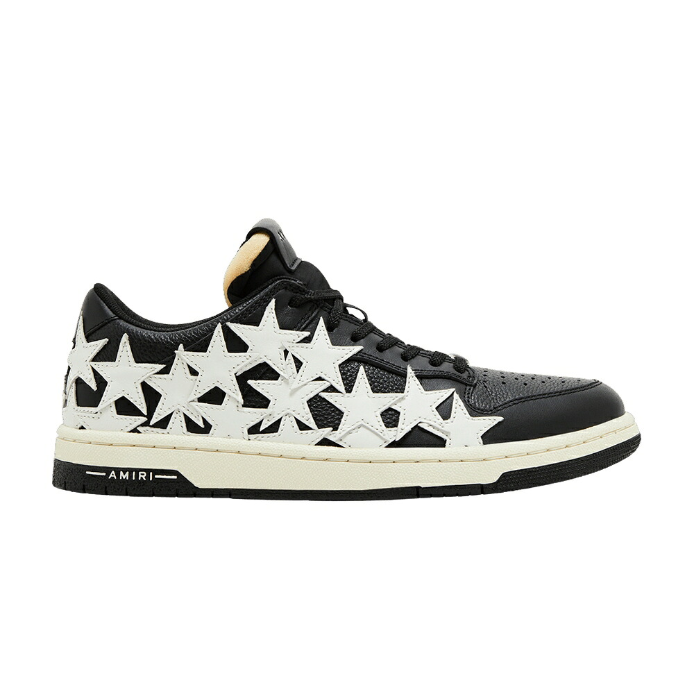 アミリ スターズ 黒色 ブラック 白色 ホワイト 'BLACK WHITE' スニーカー メンズ AMIRI STARS LOW / BLACK WHITE