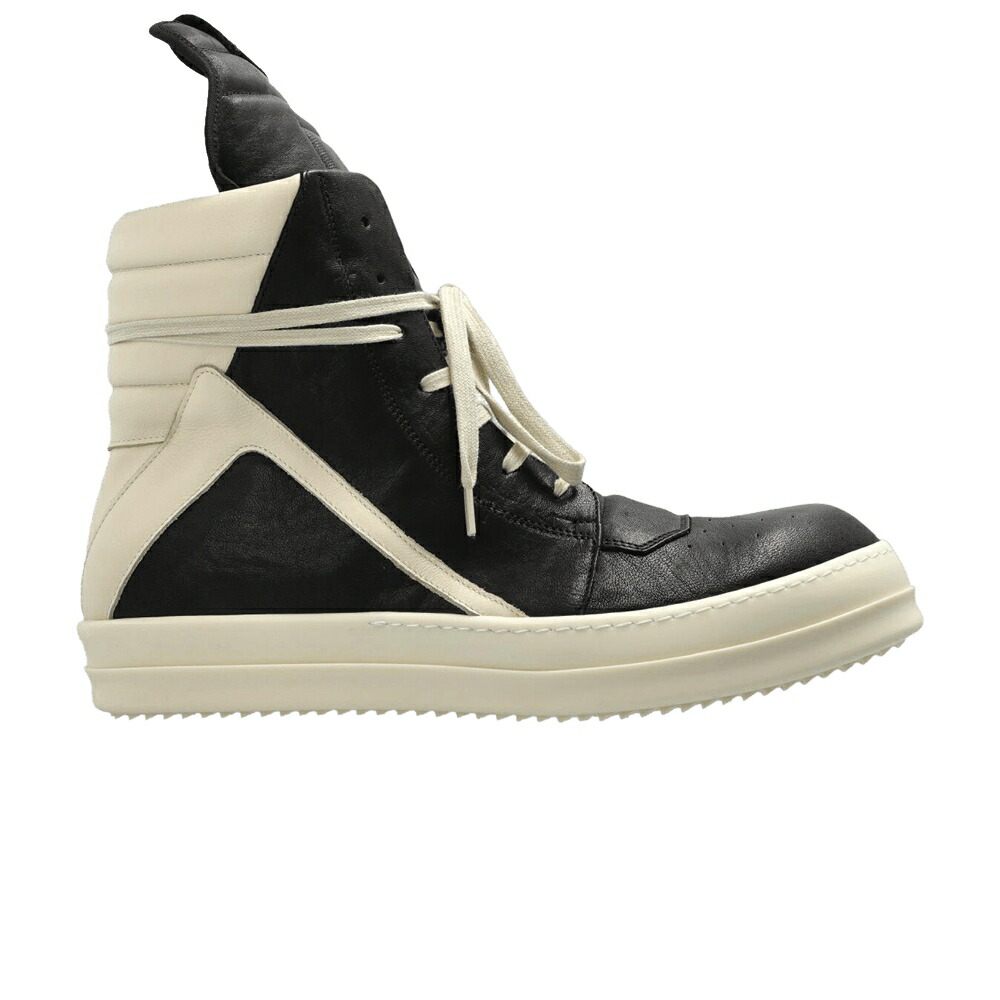 リックオウエンス ご機嫌 黒いこと 黒いこと \u0027BLACK MILK\u0027 スニーカー メンズ RICK OWENS RICK OWENS GEOBASKET HIGH / BLACK MILK MILK