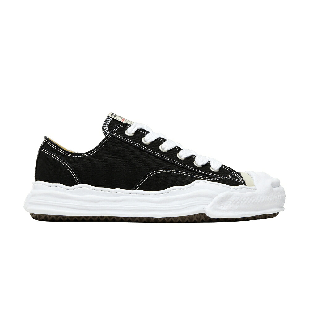 住みか ミハラヤスヒロ 黒いこと 黒いこと \u0027BLACK WHITE\u0027 スニーカー メンズ MAISON MIHARA YASUHIRO MAISON MIHARA YASUHIRO HANK OG SOLE CANVAS LOW / BLACK