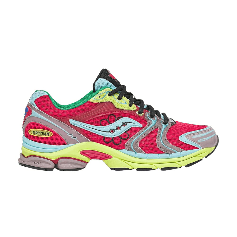 サッカニー 赤 レッド 黄色 イエロー 'FLOWERS IVY' スニーカー メンズ SAUCONY JAE TIPS X PROGRID TRIUMPH 4 PACK - POISON / RED YELLOW MULTI COLOR