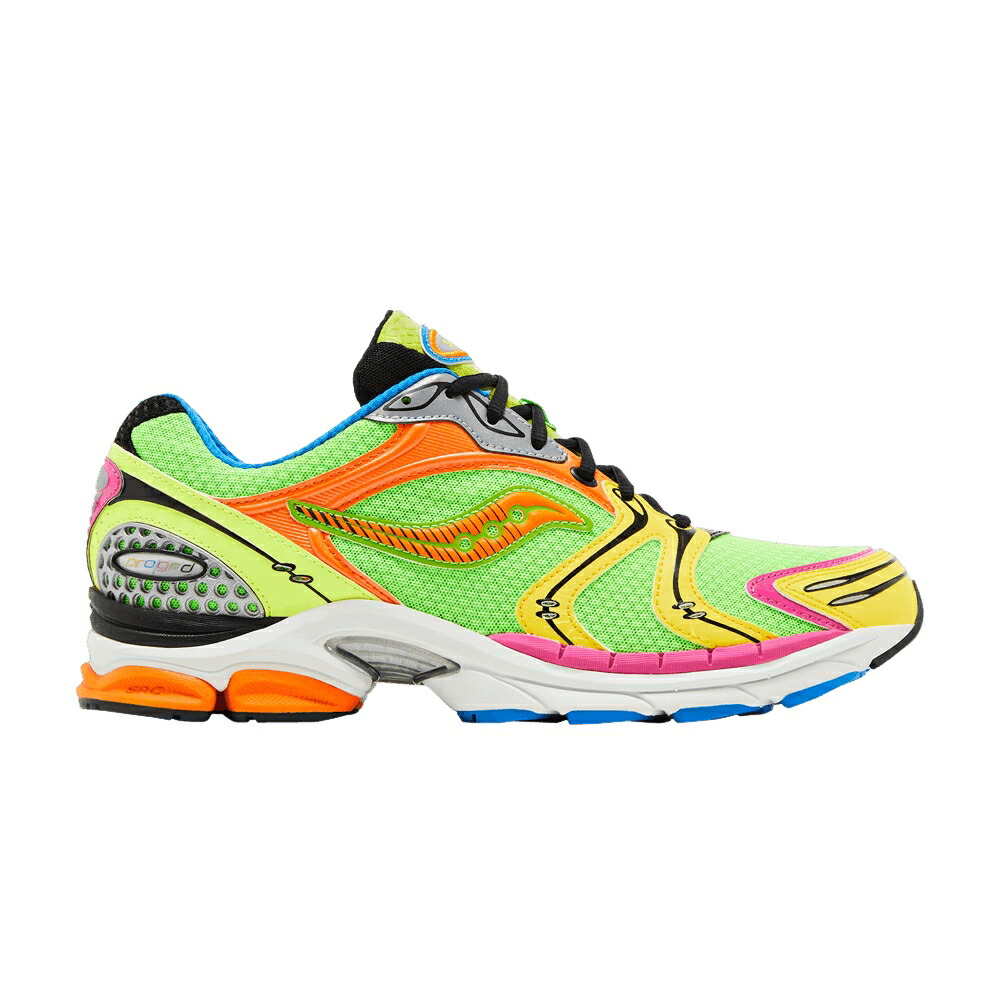 サッカニー \u0027SUPER FLYGOD\u0027 スニーカー メンズ SAUCONY WESTSIDE GUNN X PROGRID TRIUMPH 4 / NEON MULTI