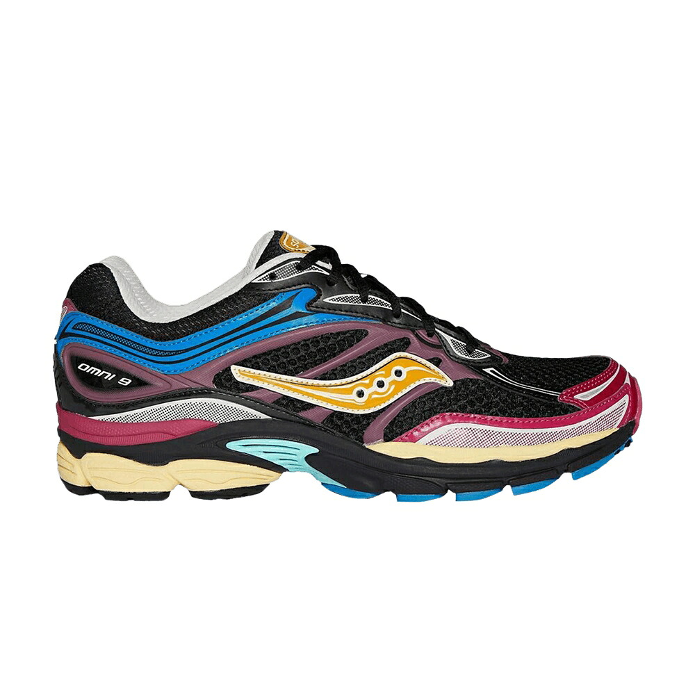 サッカニー 黒色 ブラック 'MULTICOLOR BLACK' スニーカー メンズ SAUCONY PROGRID OMNI 9 'MULTI-COLOR FOOT LOCKER EXCLUSIVE / MULTI BLACK