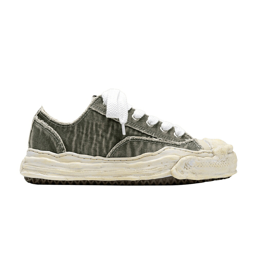 メゾン ミハラヤスヒロ デニム 灰色 グレー グレイ 'GRAY' スニーカー メンズ MAISON MIHARA YASUHIRO MAISON MIHARA YASUHIRO HANK OG SOLE BLEACH-WASH DENIM CANVAS LOW / GRAY