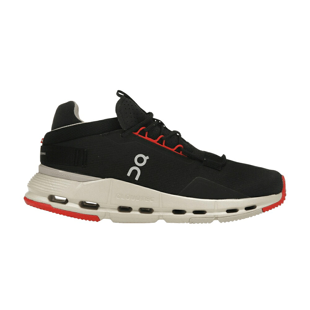 オン 黒いこと 黒いこと 赤 赤いこと \u0027BLACK RED\u0027 スニーカー メンズ ON CLOUDNOVA 2 / BLACK RED