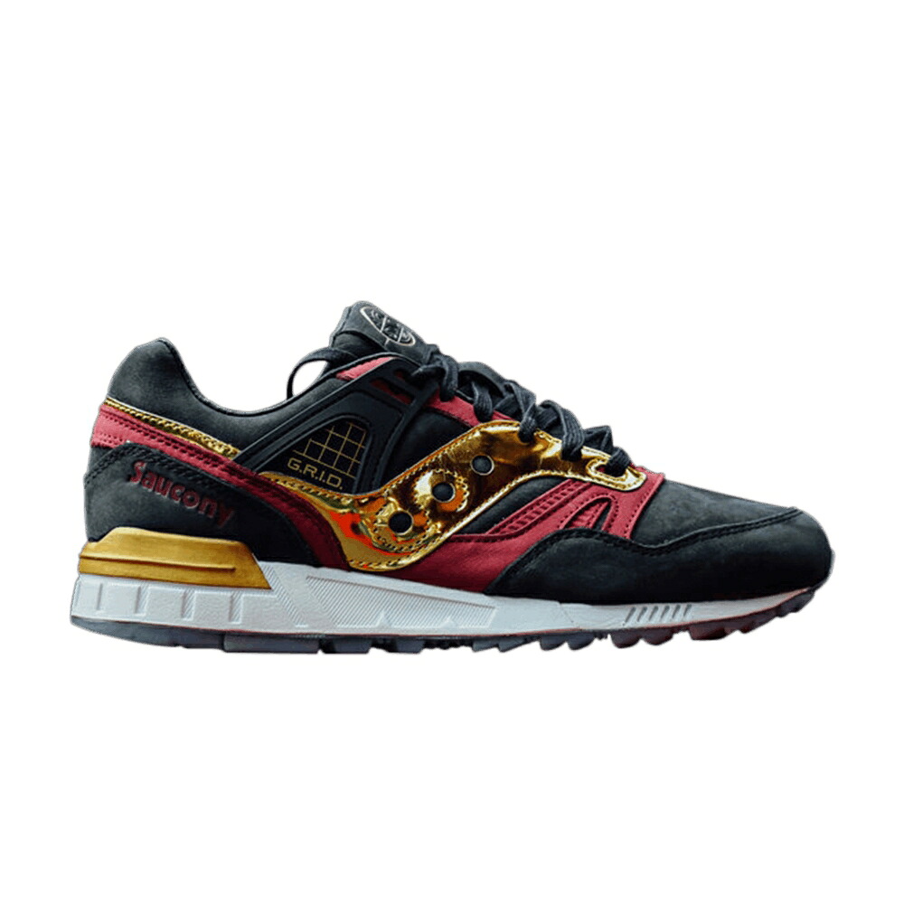 サッカニー 黒色 ブラック ゴールド 'ORIGINATORS ONLY' スニーカー メンズ SAUCONY SNEAKERHEADINTHEBAY X GRID SD / BLACK GOLD CRD