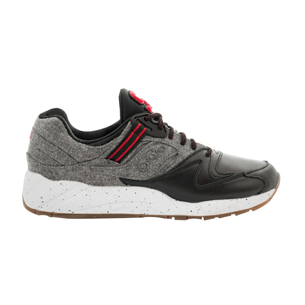 サッカニー 黒いこと 黒いこと 薄墨色 薄墨色 \u0027LETTERMAN\u0027 スニーカー メンズ SAUCONY GRID 9000 / BLACK GREY