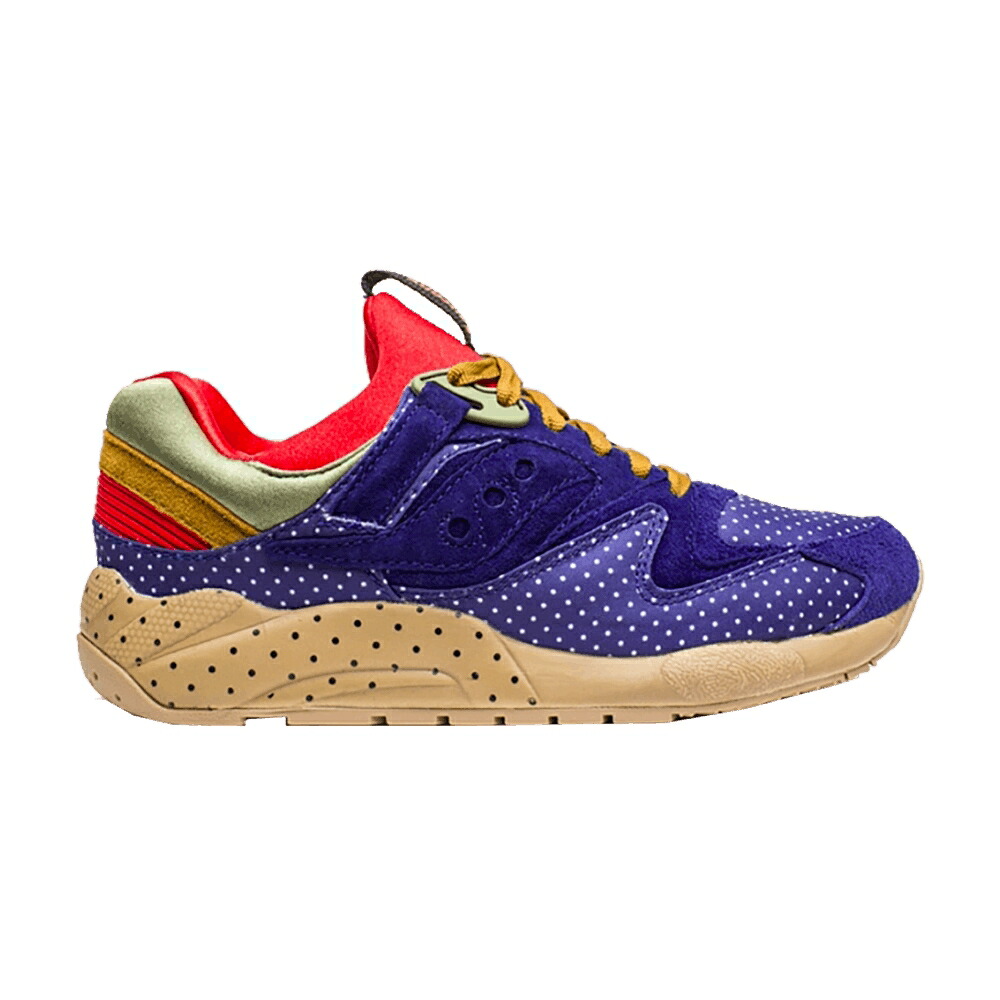 サッカニー \u0027POLKA DOT\u0027 スニーカー メンズ SAUCONY BODEGA X GRID 9000 / BLU TAN