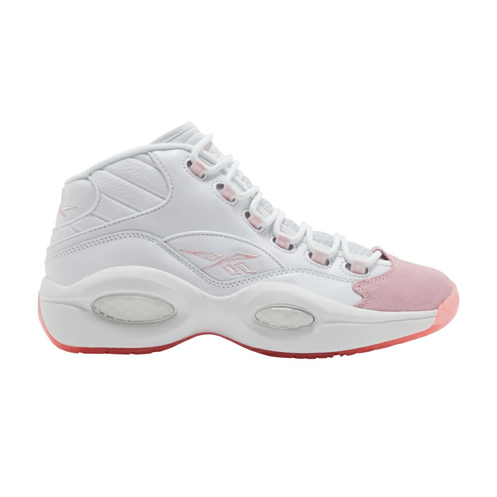 リーボック クエスチョン ミッド 白色 ホワイト ピンク クエスチョンミッド PINK TOE スニーカー メンズ REEBOK QUESTION MID / FOOTWEAR WHITE PINK GLOW
