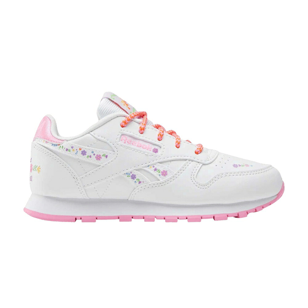 リーボック クラシック レザー 白色 ホワイト ピンク 'WHITE PINK' スニーカー メンズ REEBOK DORA X CLASSIC LEATHER LITTLE KID 'WHITE/WHITE/PLAYFUL / WHITE WHITE PLAYFUL PINK｜スニケス