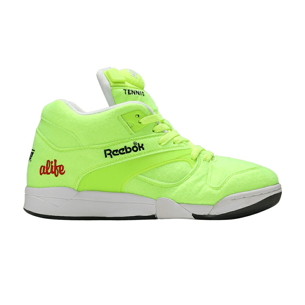 リーボック エーライフ コート ビクトリー ポンプ 黄色 イエロー 黒色 ブラック 赤 レッド 'BALL OUT' スニーカー メンズ REEBOK ALIFE X COURT VICTORY PUMP FELT / FELT YELLOW BLACK ICE RED|スニケス