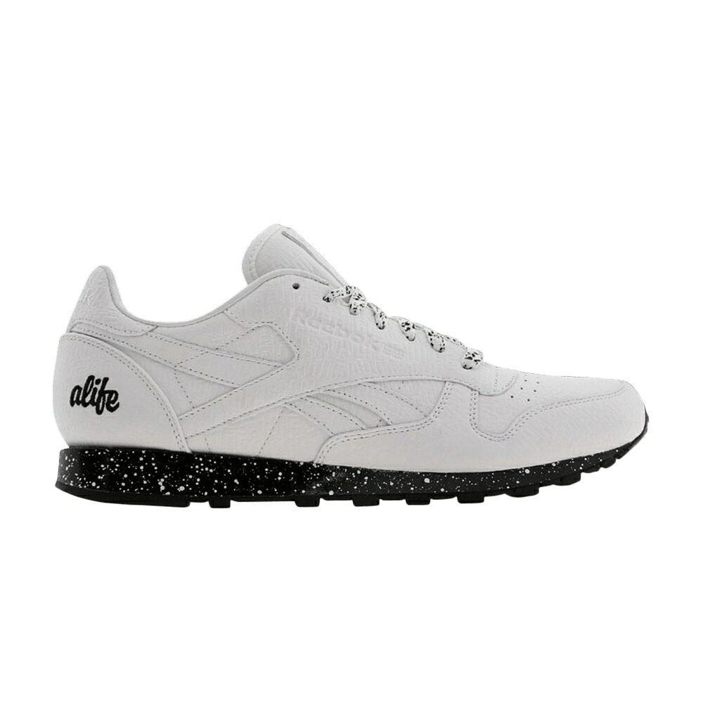 リーボック レザー エーライフ 白色 ホワイト 黒色 ブラック スニーカー メンズ REEBOK CL LEATHER LUX ALIFE / WHITE WHITE BLACK