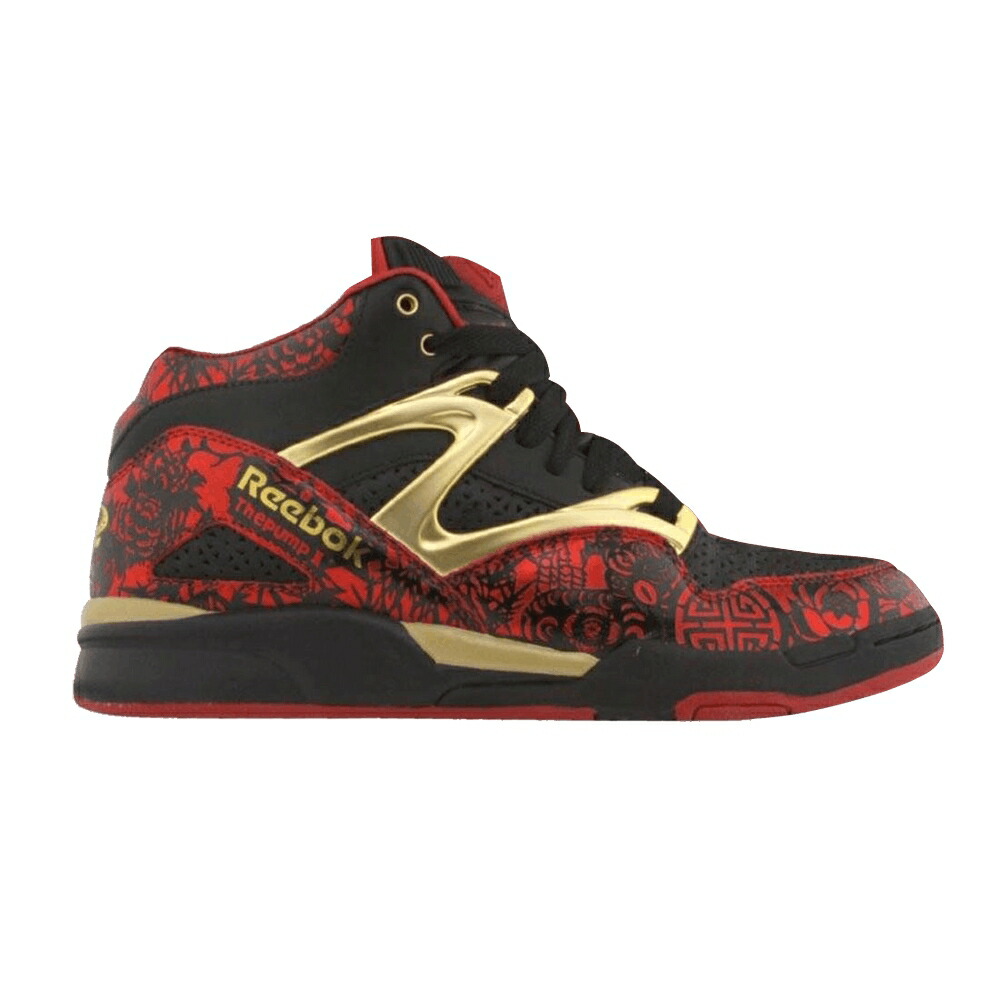 リーボック 揚水機 点火装置 黒いこと 黒いこと 赤 赤いこと ゴールド スニーカー メンズ REEBOK PUMP OMNI LITE YEAR OF THE OX EDITION / BLACK HAVANA RED GOLD