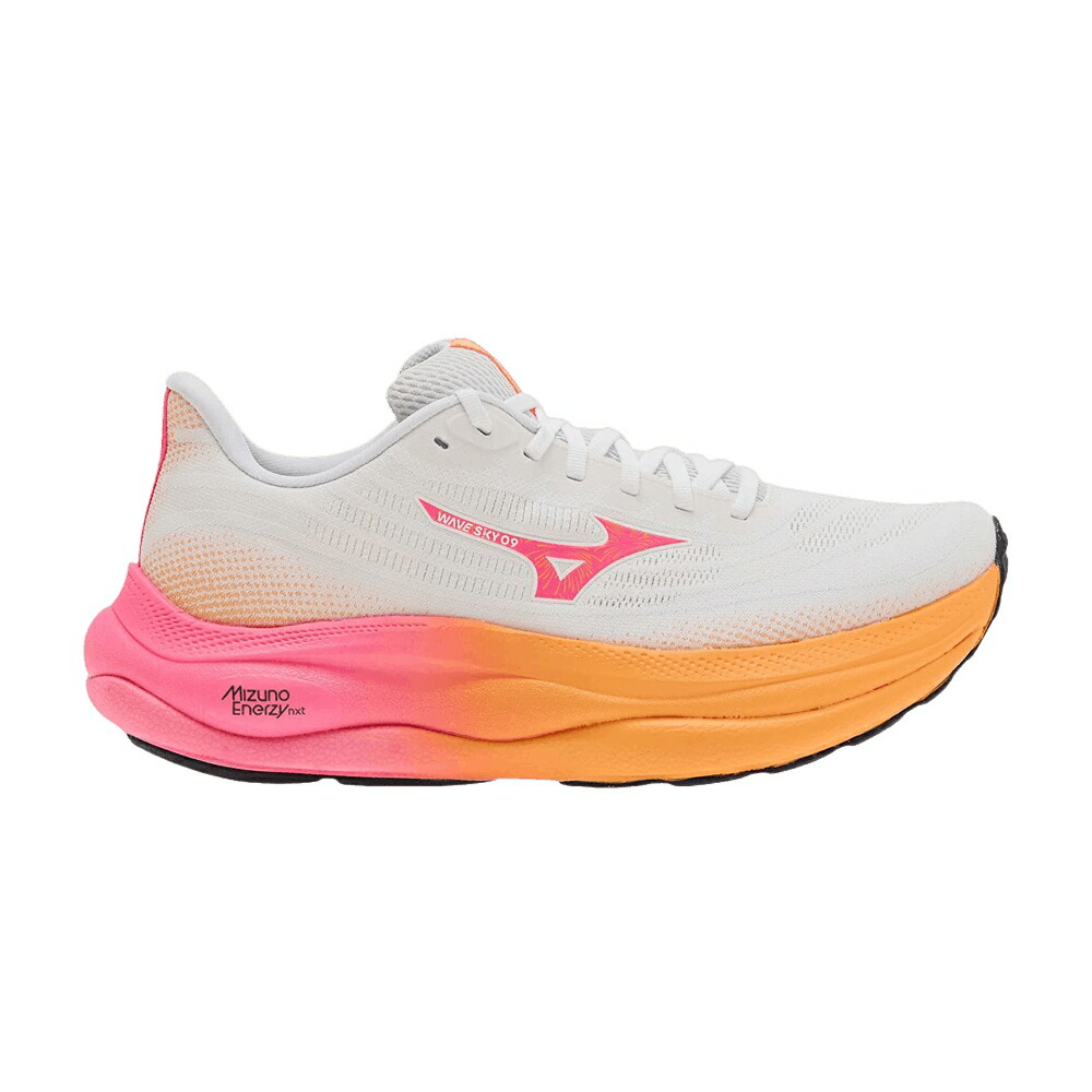 ミズノ 縮くれる ウェイブ 天の原 白いこと 白いこと サクラ色 \u0027WHITE PINK\u0027 スニーカー メンズ MIZUNO WAVE SKY 9 / WHITE PINK