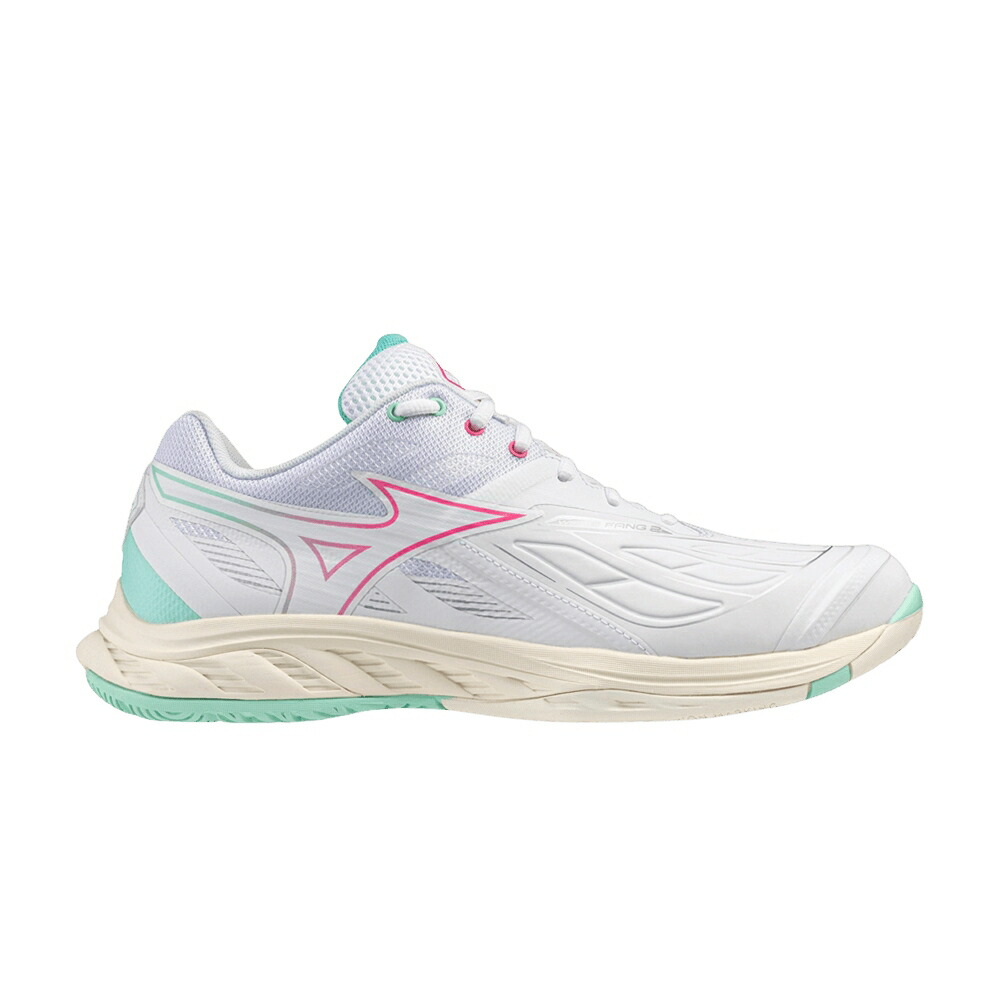 ミズノ ウェーブ ウェイブ 白色 ホワイト ピンク WHITE PINK スニーカー メンズ MIZUNO WAVE FANG 2 WIDE / WHITE PINK